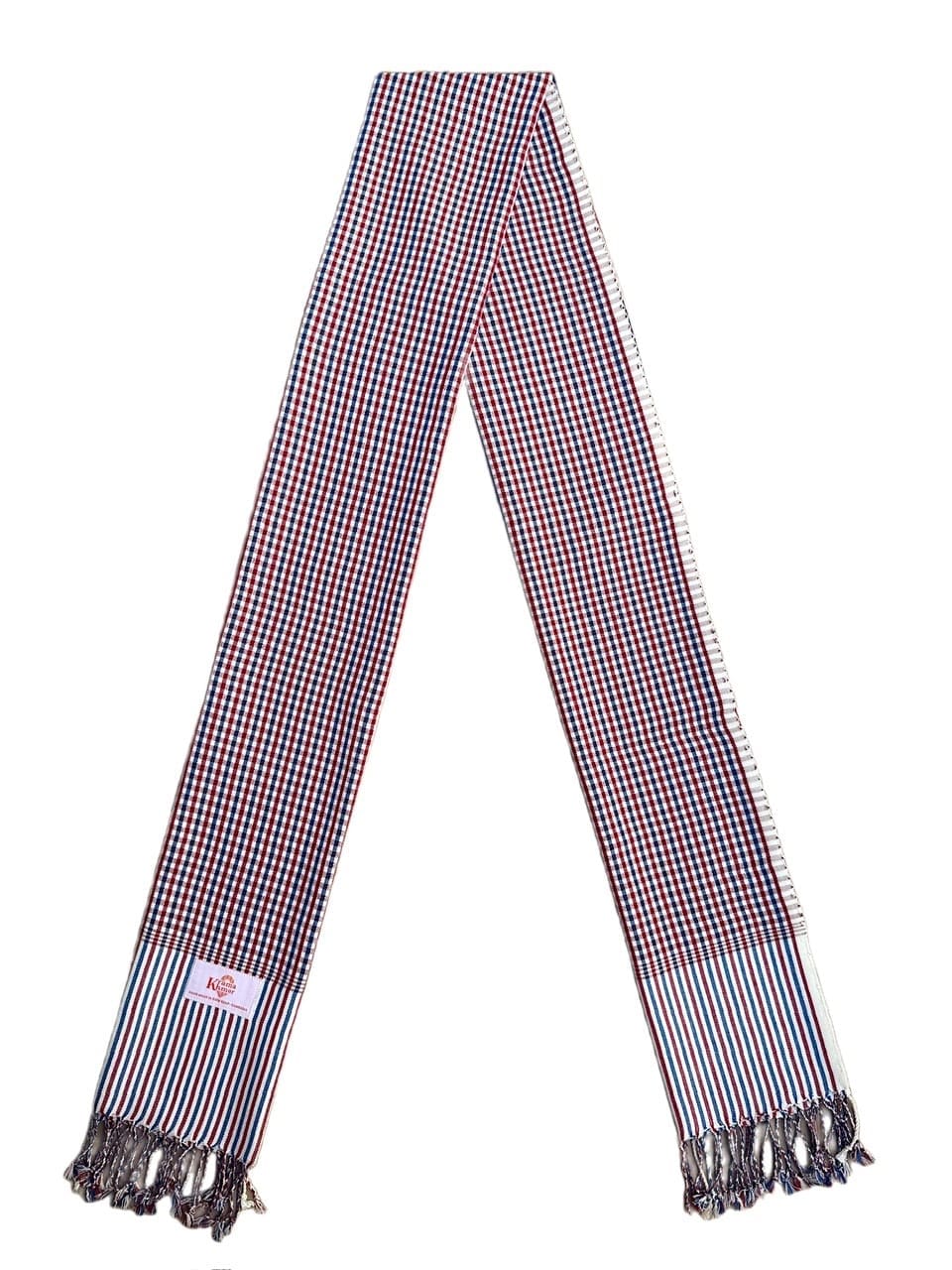 Cotton scarf headscarf Krama from Cambodia Phnompenh red